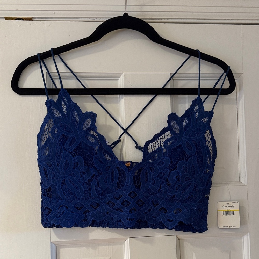 Free People Navy Lace Bralette